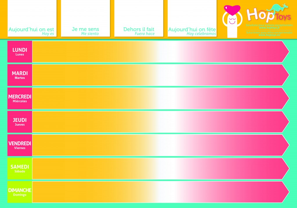 planning et pictogrammes