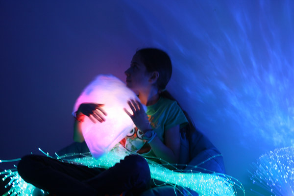 Coussin lumineux pour un espace multisensoriel