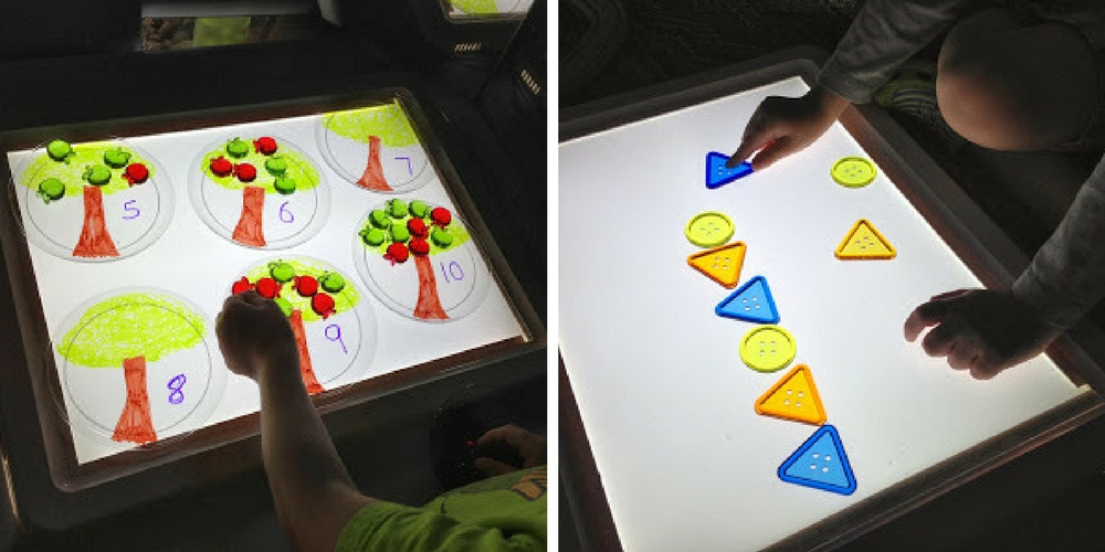 La table lumineuse : des idées d'activités ludiques !