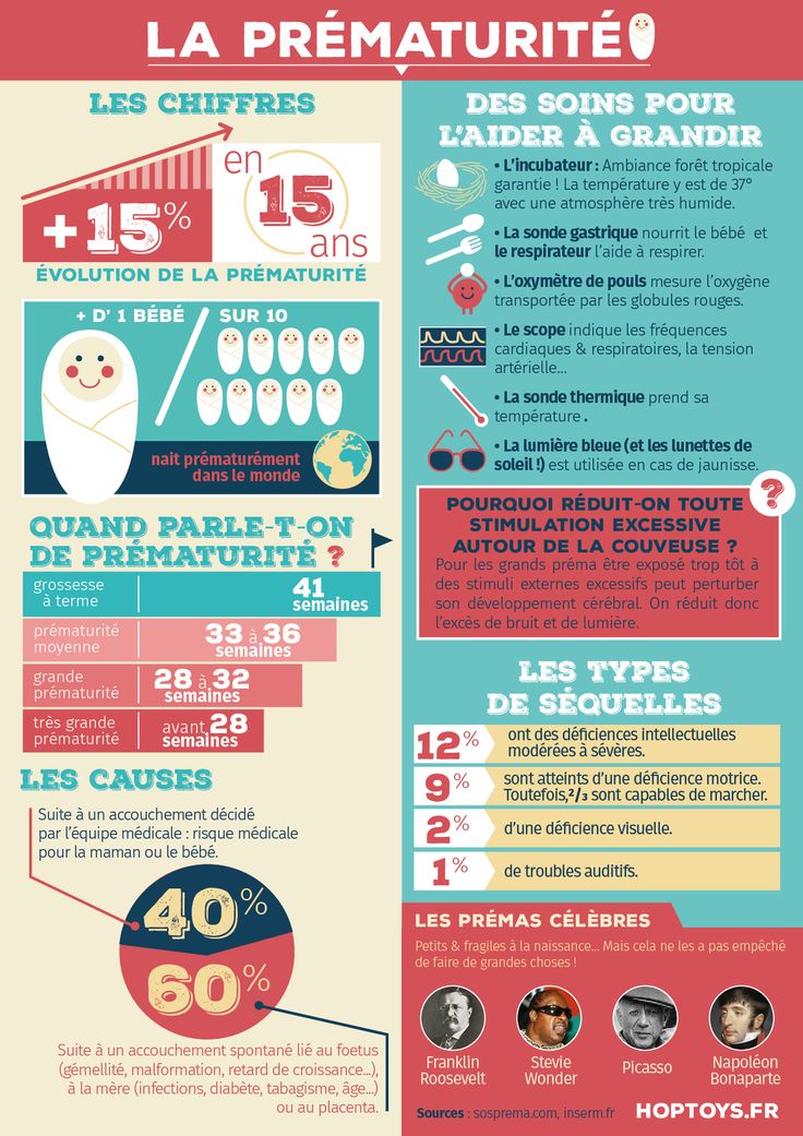 Infographie La prématurité - Hop'Toys