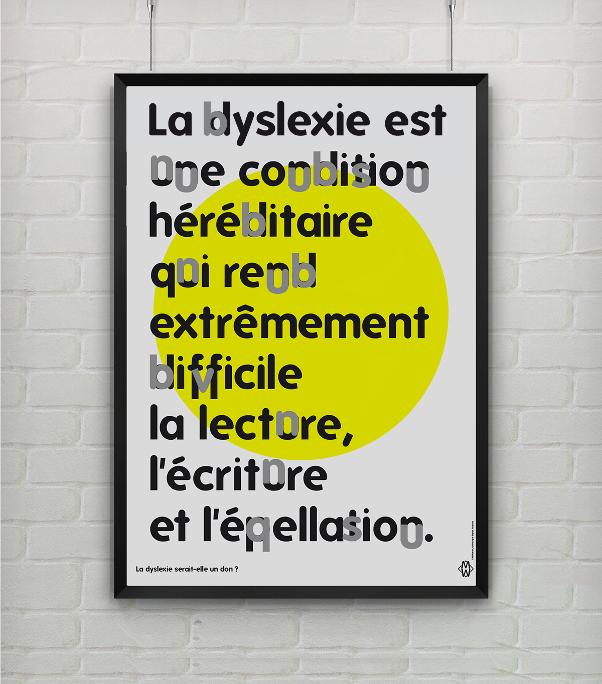 Affiche de sensibilisation à la dyslexie