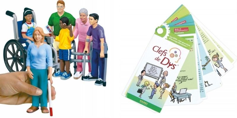 Figurines de sensibilisation au handicap et Clefs de DYS