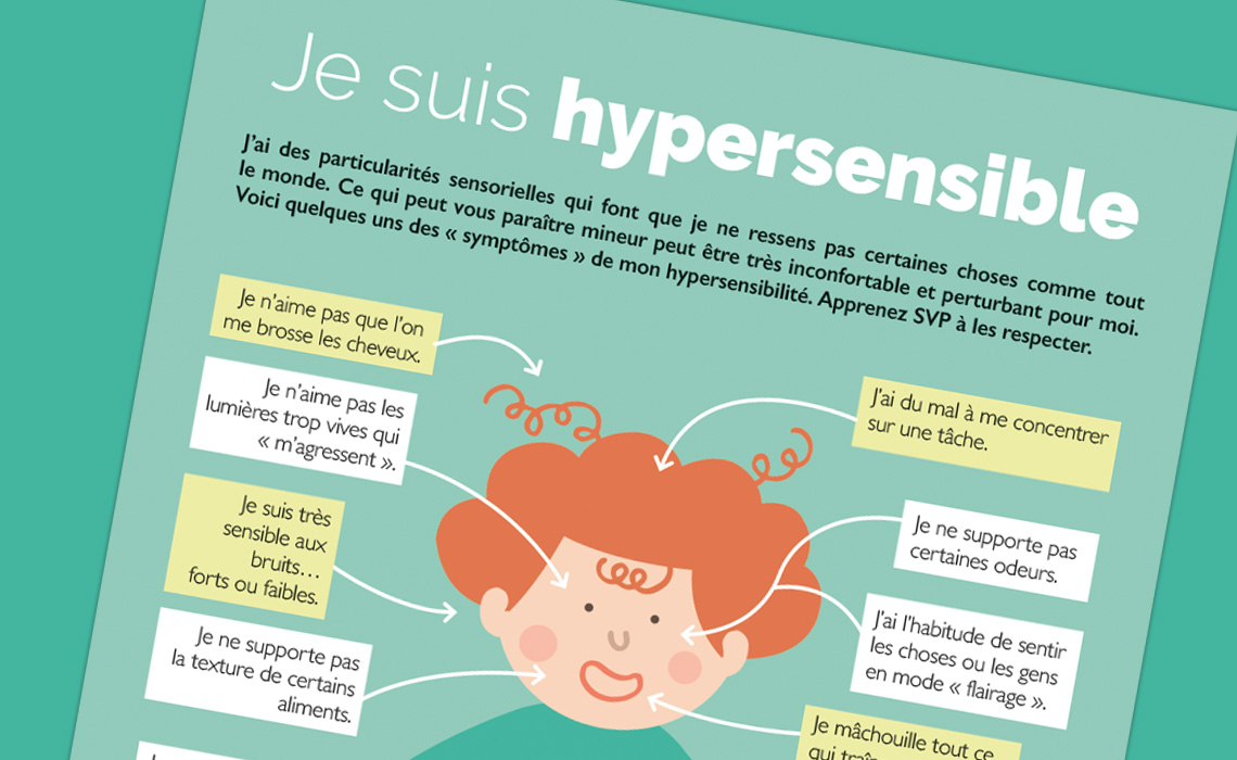 Infographie "J'ai des particularités sensorielles"