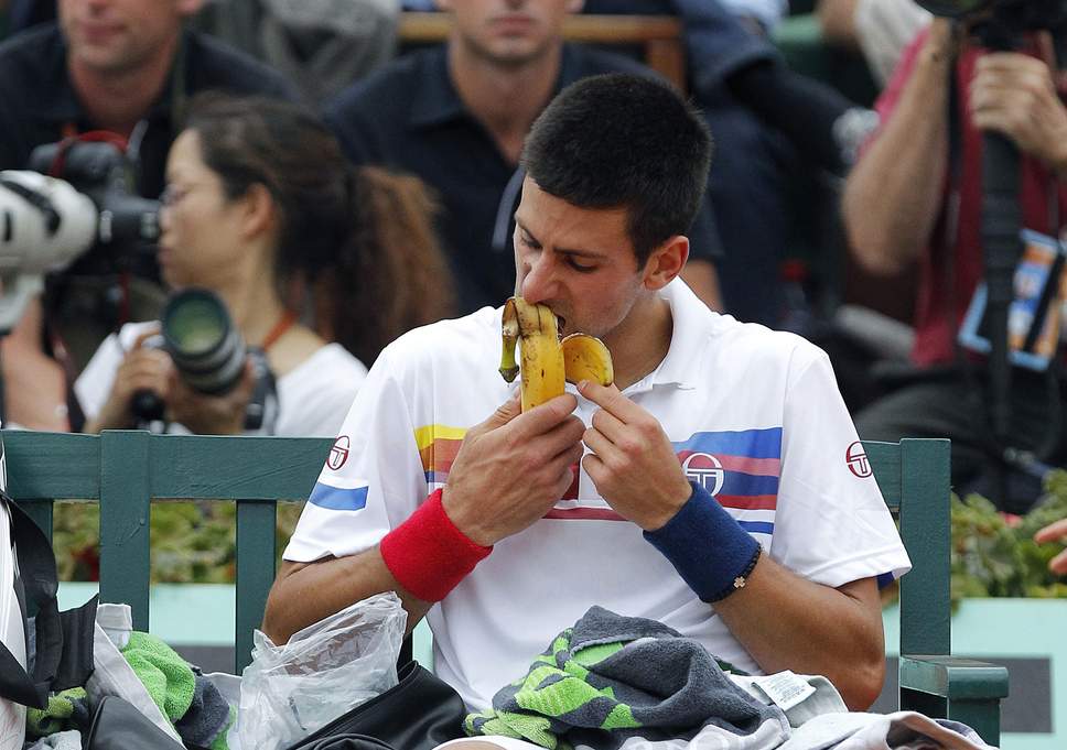 Djokovitch, champion de tennis mange sans gluten
