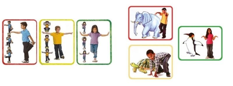 Cartes yoga équilibre et animaux