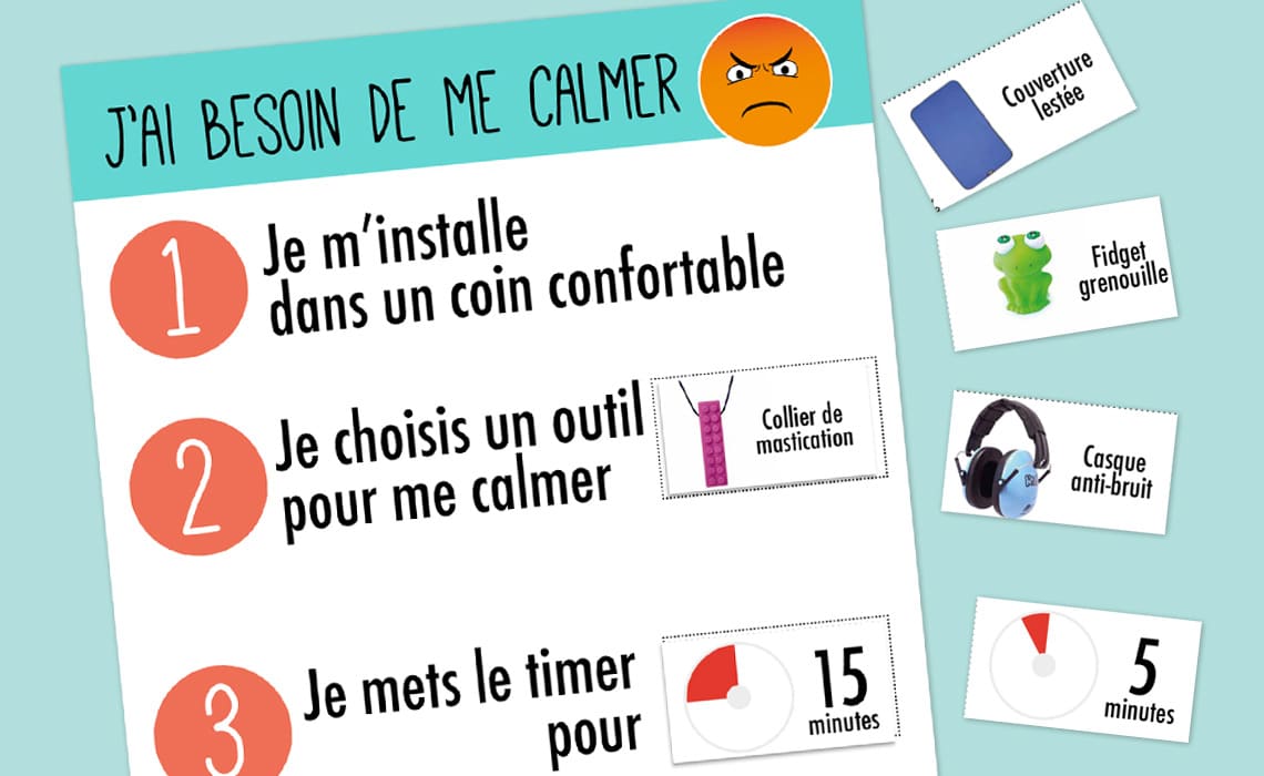 L'affiche "J'ai besoin de me calmer"