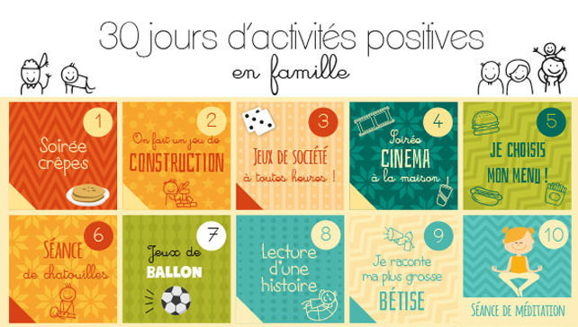 Des idées d'activités positives