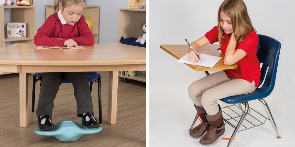 Assises pour pieds pour les enfants