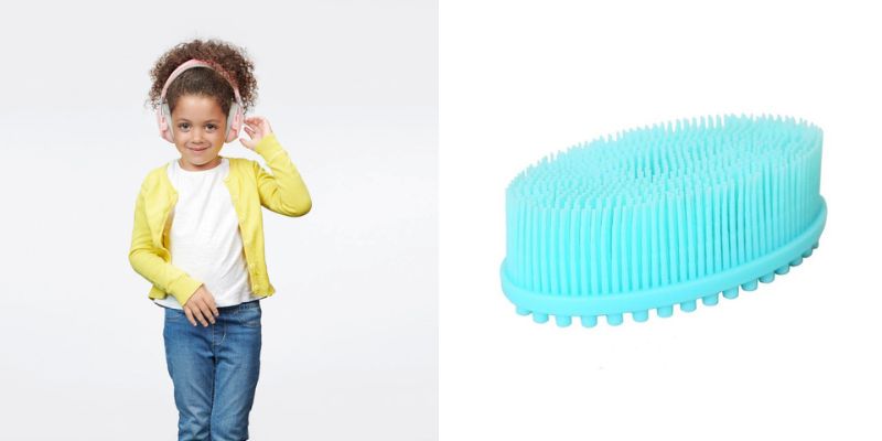 Casque antibruit et brosse sensorielle