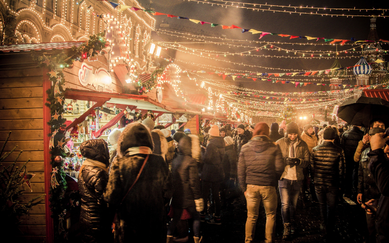 Le stress de la foule des marchés de Noël