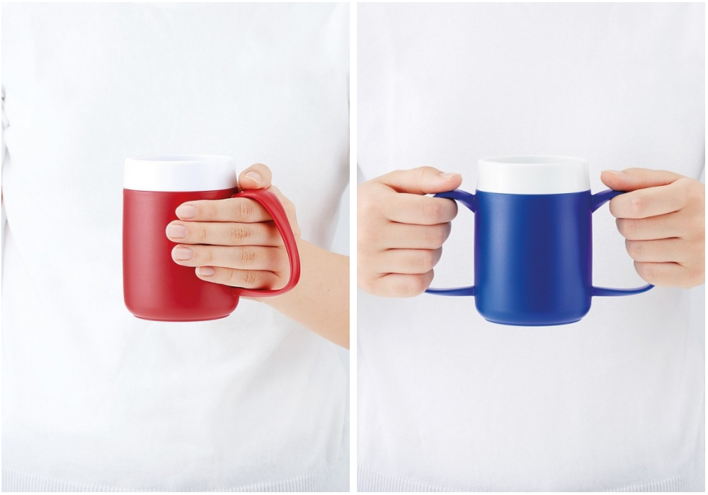 Des tasses adaptées pour une préhension facilitée