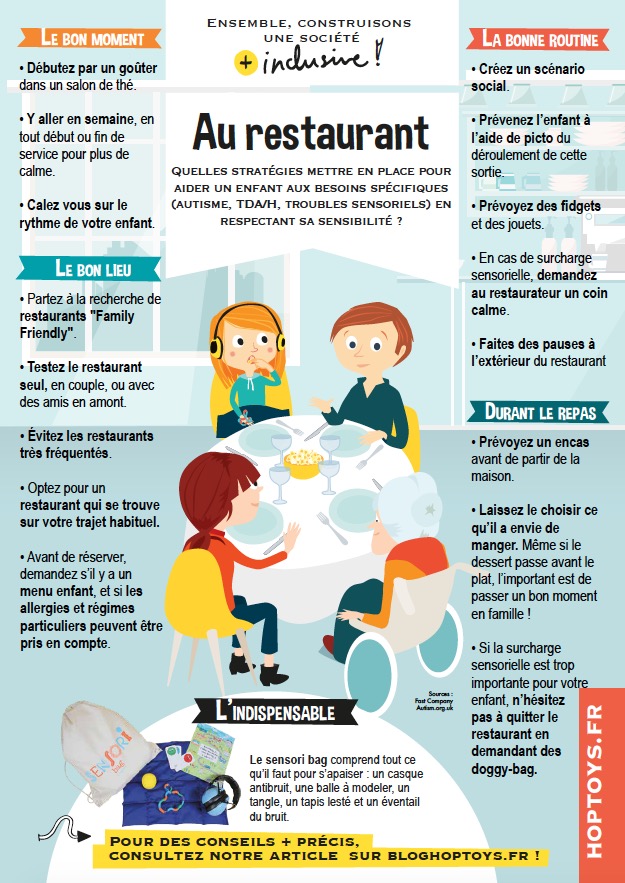 Des astuces et stratégies pour aller au restaurant avec son enfant autiste