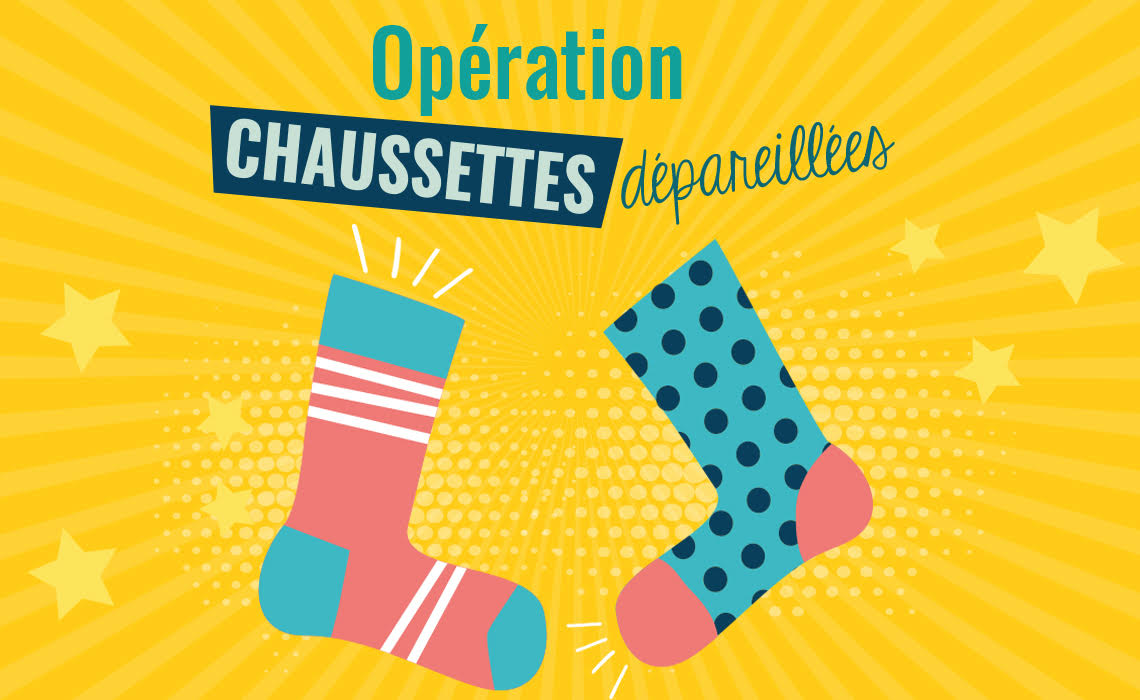 Trisomie 21 : tous en chaussettes dépareillées ! - Blog Hop'Toys