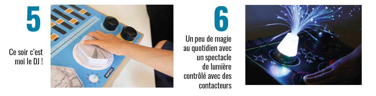 Un contacteur est un gros interrupteur facile d’accès pour les mains les moins habiles. ils se branchent à des jouets et objets à piles ou électriques et permet de les mettre en marche et de les éteindre. avec un peu d’inventivité, un contacteur rend accessible une foule d’activités ludiques !