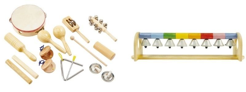 Castagnettes musicales Instrument En bois Doigt Castagnettes pour enfants  Adultes