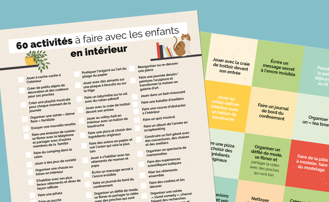 30 activités à faire pour occuper les enfants à la maison