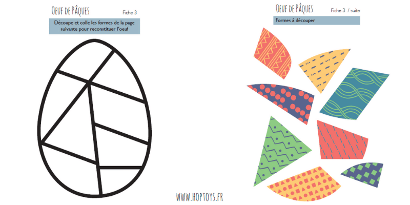 Cartes jeu de pâques à imprimer au format pdf - Un grand marché