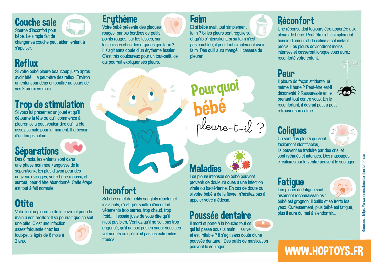 Infographie Pourquoi Bebe Pleure Blog Hop Toys