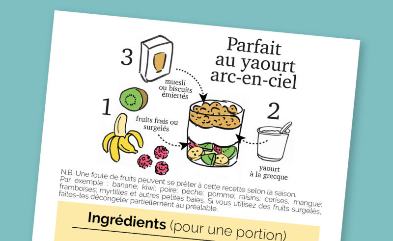 Recette parfait au yaourt arc-en-ciel