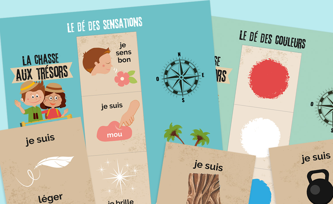 dés pour la chasse aux trésors
