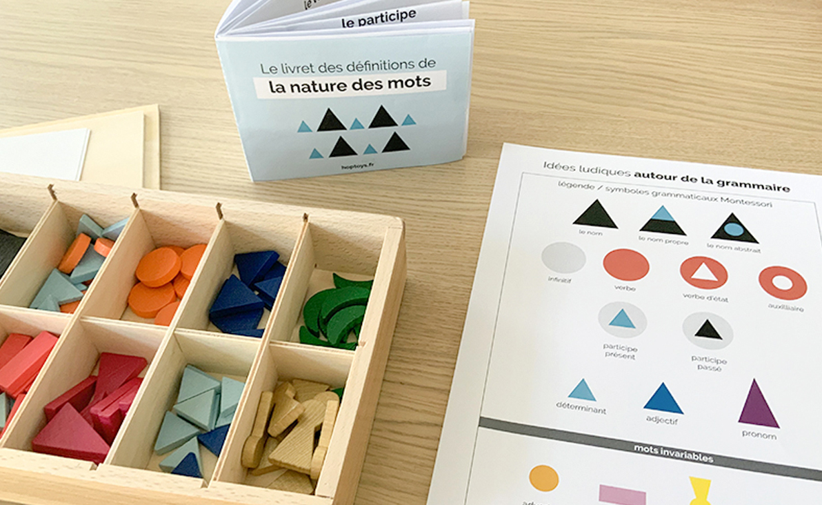 Réviser a grammaire avec Montessori