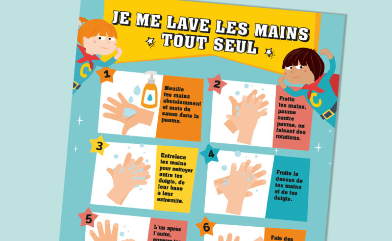 je me lave les mains tout seul