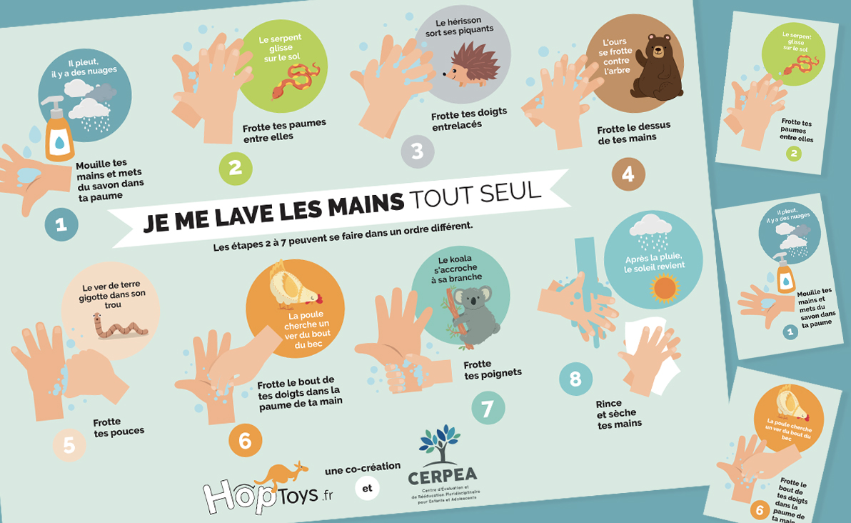 Infographie Je me lave les mains tout seul