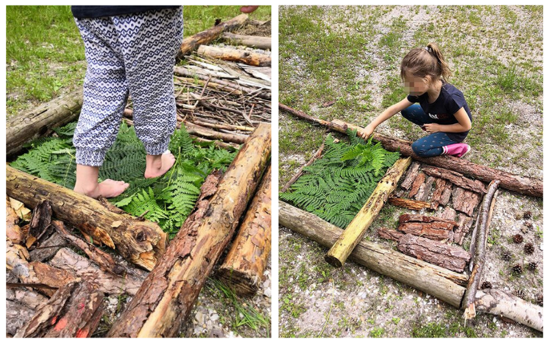 Un parcours sensoriel en forêt