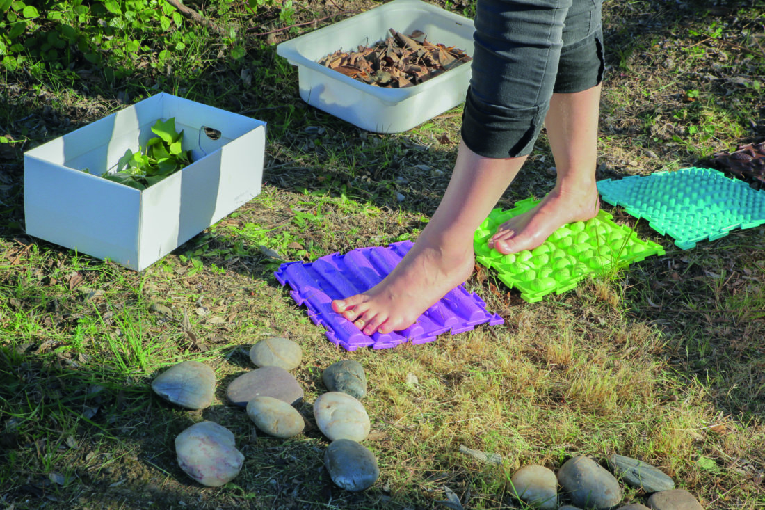 Parcours aves les plaques sensorielles