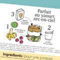 La recette du parfait au yaourt arc-en-ciel