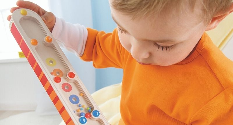 Bébé en bois Sensorielle Motricité Fine Jouet Équilibre Bâton Jeu Montessori  Jouets pour Bébés 6 Mois à 3 Ans