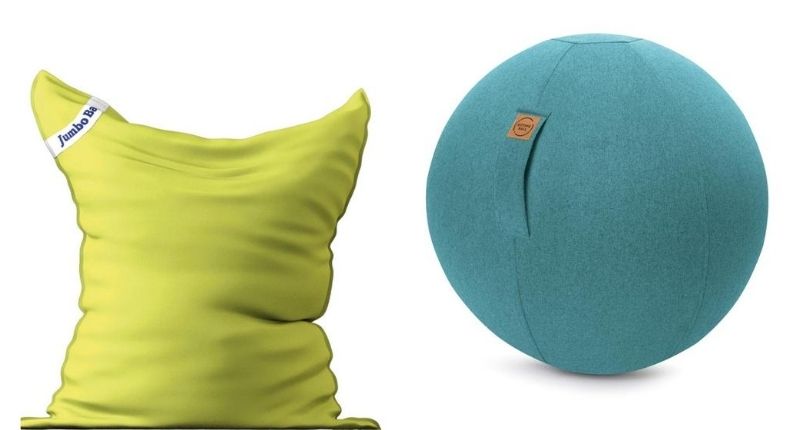 pouf géant et sitting ball