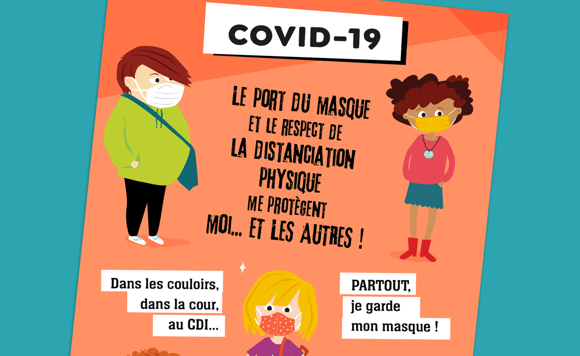 Affiche pour les ados "Consignes pour le Covid-19"