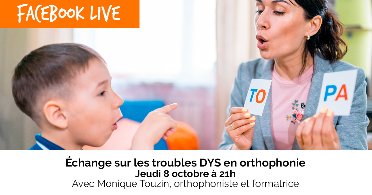 S'inscrire à l'atelier online " Échange sur les troubles DYS en orthophonie "