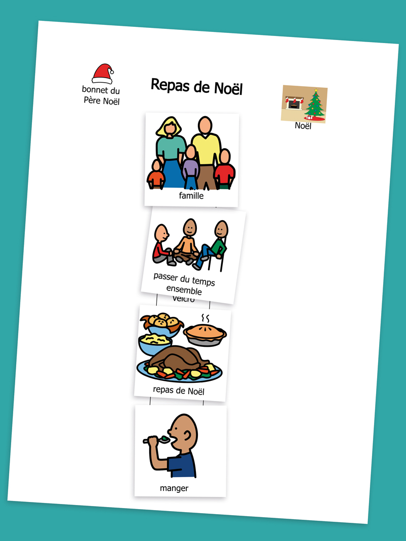 Le repas de Noël avec boardmaker 7