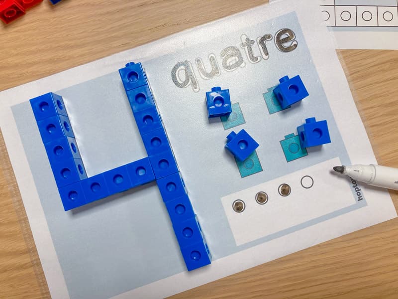 Fiches pour travailler les chiffres avec les Snap cubes et les cubes Mathlink