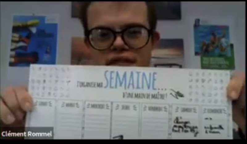 Clément Rommel et son planning de la semaine (vivre seul avec trisomie 21)