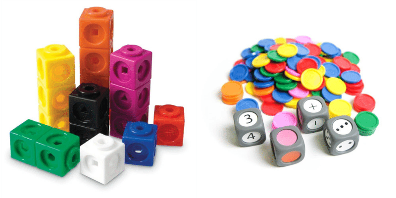 Les cubes Mathlinks et l'atelier couleurs et numération