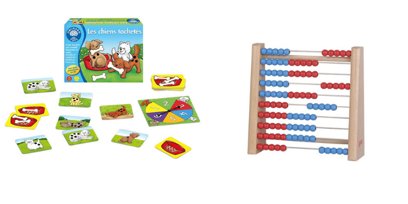 Jeu du chien tacheté et boulier