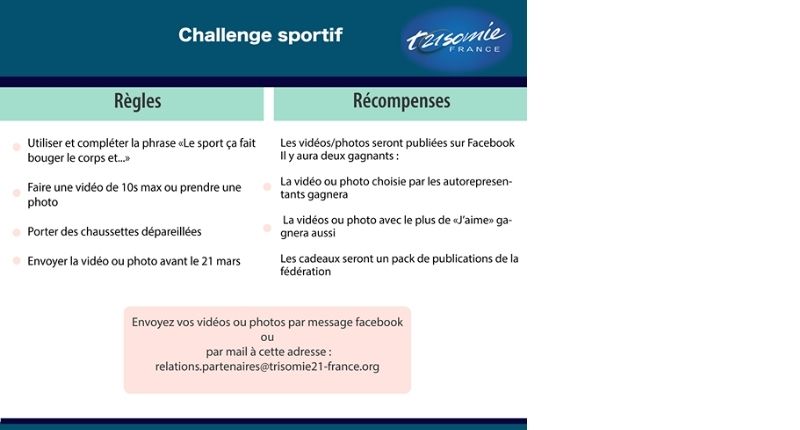 challenge sportif trisomie 21 2021