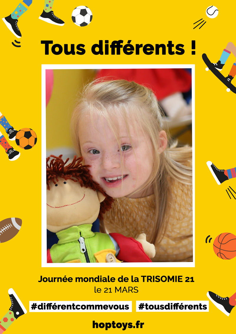 Affiches personnalisées Trisomie 21 T21 Tous différents !