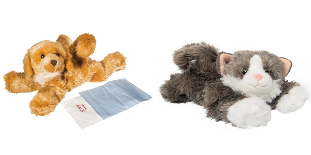 Peluches chien et chat pour la thérapie par la poupée