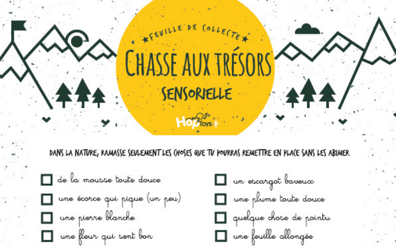 Chasse aux trésors sensorielle