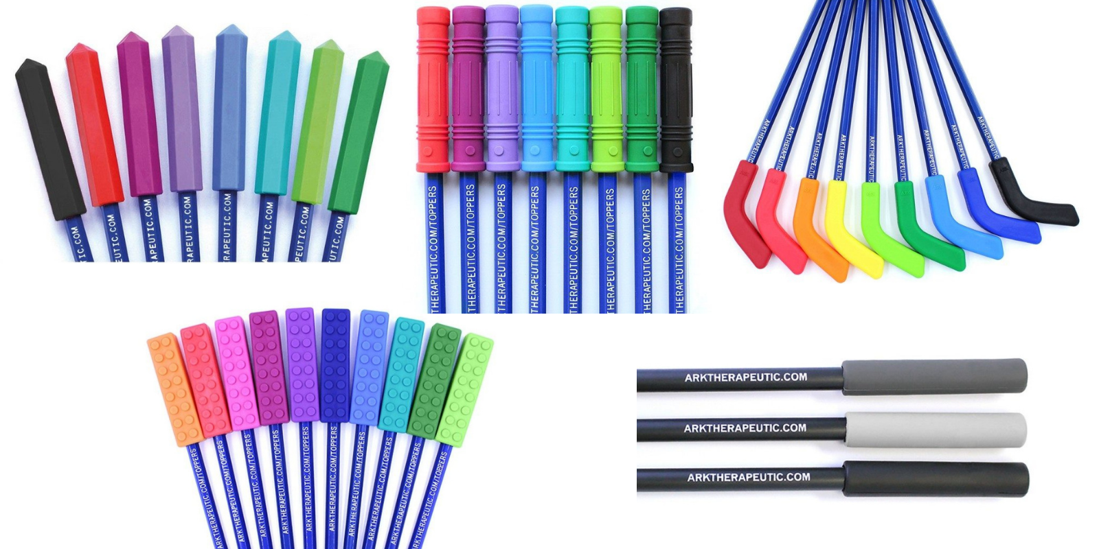 Des fidgets pour mastiquer et mordiller : stylos et crayons.