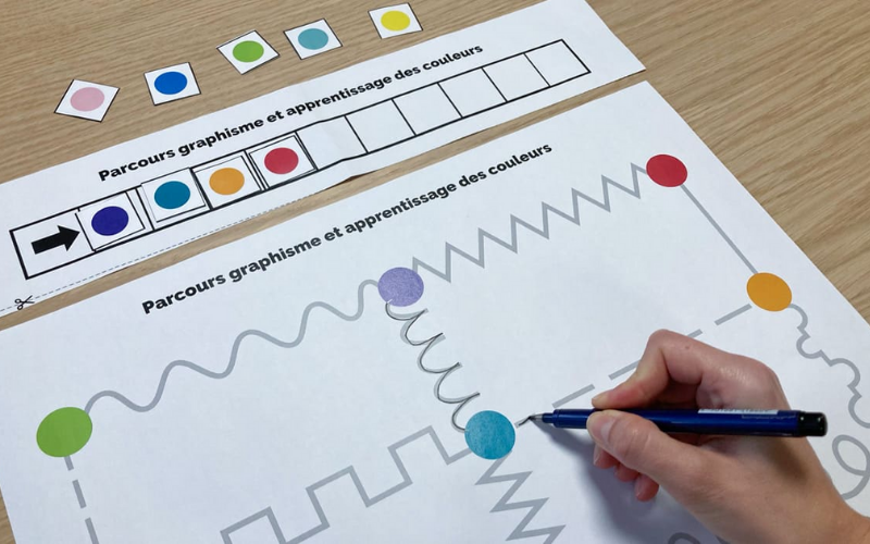 Parcours graphisme et apprentissage des couleurs