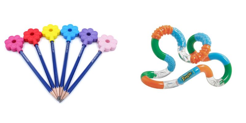 Lot De 5 Crayons Anti-stress En Bois - Jouets Sensoriels Silencieux Pour TDAH, école, Concentration