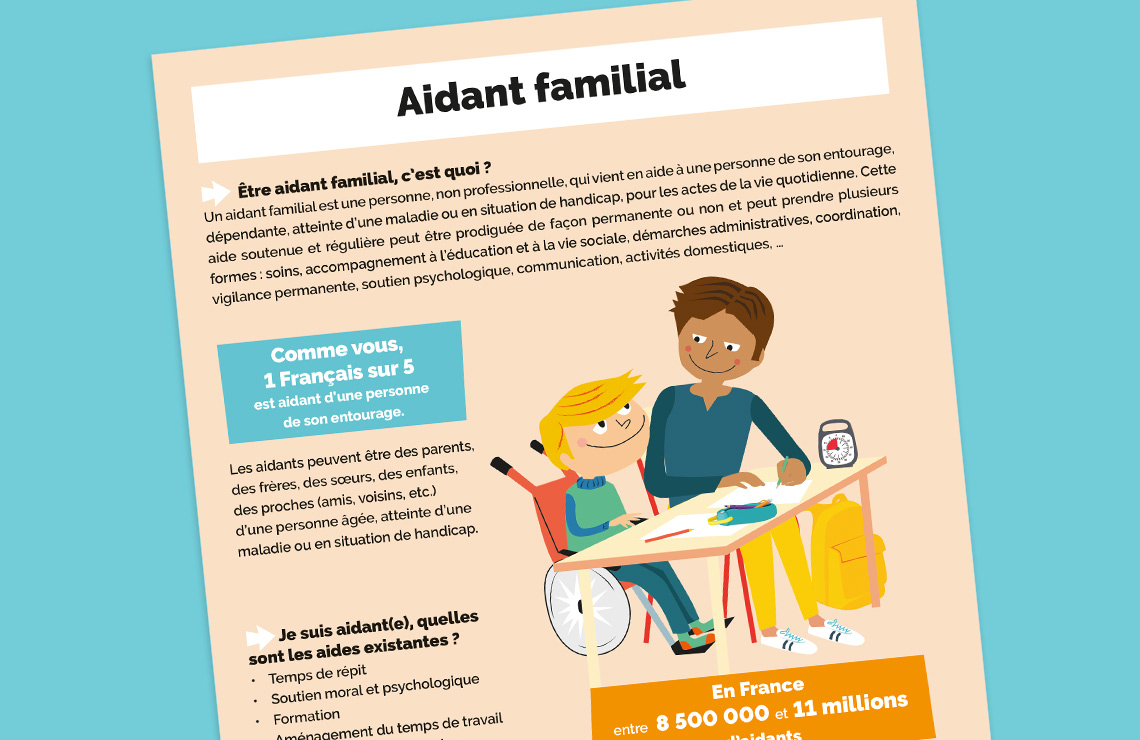Infographie sur les aidant·es familiaux