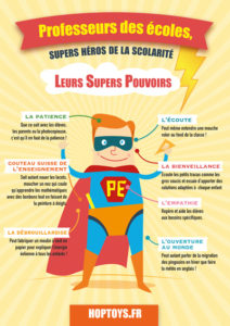 Affiche "professeurs des écoles supers héros"