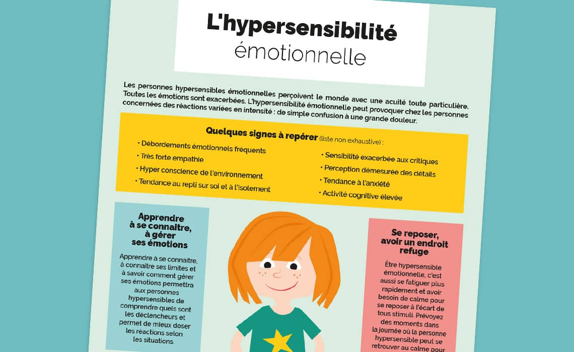 Une infographie sur l'hypersensibilité émotionnelle