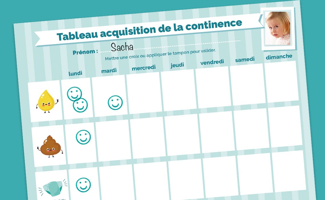 Tableau continence hoptoys